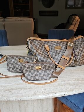 Ralph Lauren Dobson Brown Three-Piece Brown Signature Logo Duffle